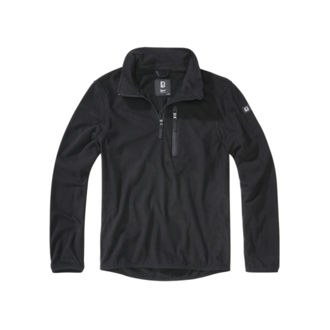 Brandit Fleece Troyer Μπουφάν, Μαύρο