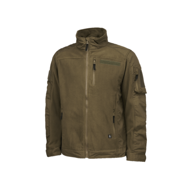 Brandit Fleecejacket Μπουφάν Ripstop, λαδί