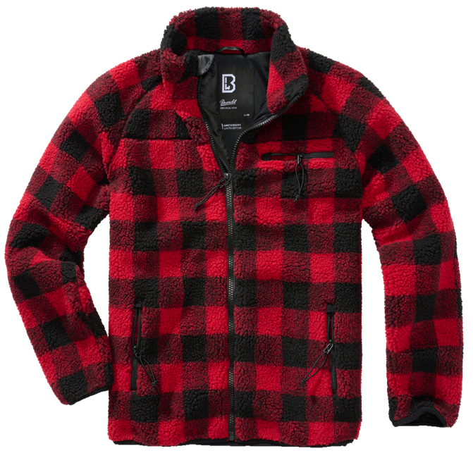 Brandit Teddyfleece Μπουφάν Fleece, Κόκκινο/Μαύρο