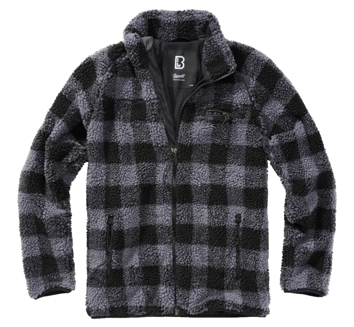 Brandit Teddyfleece Μπουφάν Fleece, Μαύρο/Γκρι