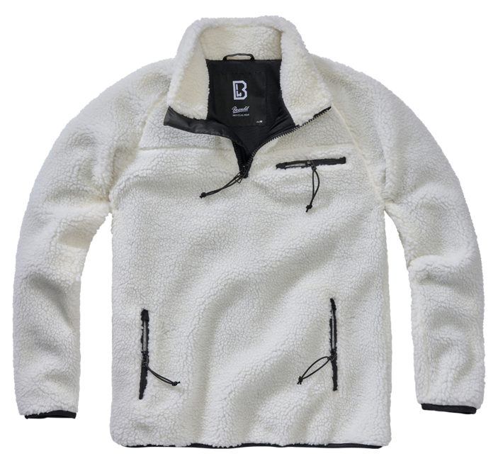 Brandit Teddyfleece Troyer Μπουφάν Fleece, Λευκό