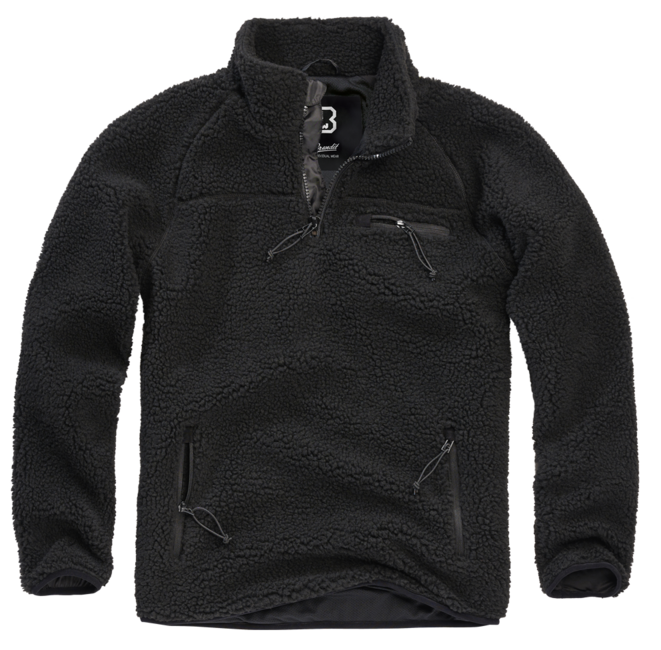 Brandit Teddyfleece Troyer Μπλούζα Fleece, Μαύρο