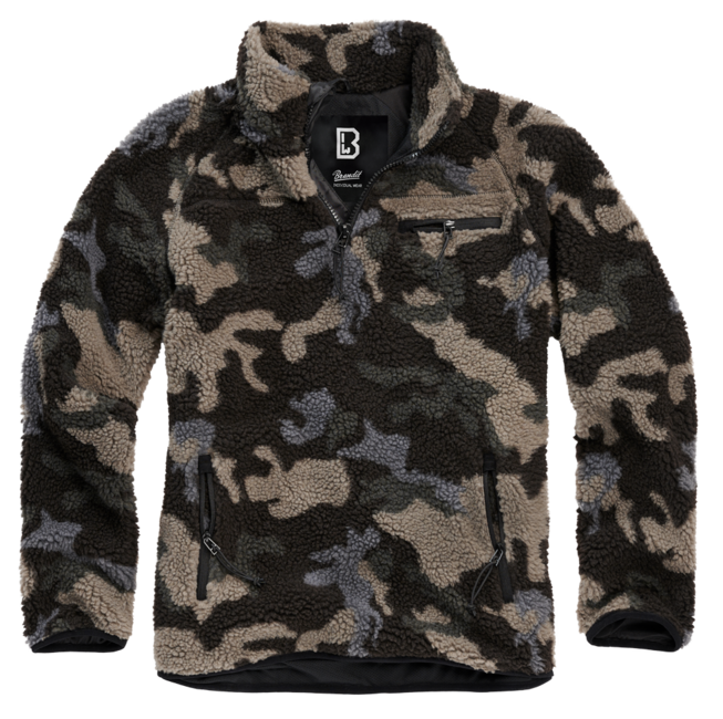 Brandit Teddyfleece Troyer Μπουφάν Fleece, σκούρο camo