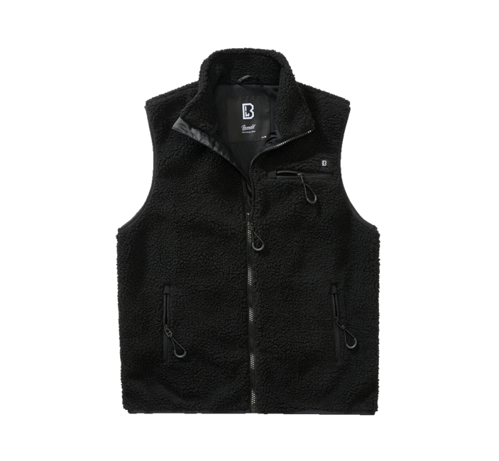 Brandit Teddyfleece αμάνικο γιλέκο φλις, μαύρο