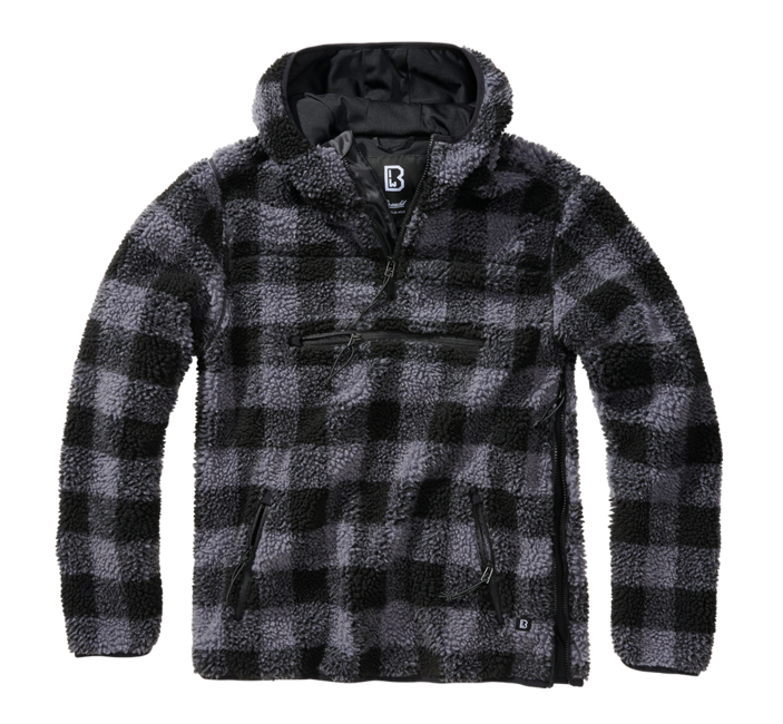 Brandit Teddyfleece Worker φούτερ fleece, μαύρο/γκρι