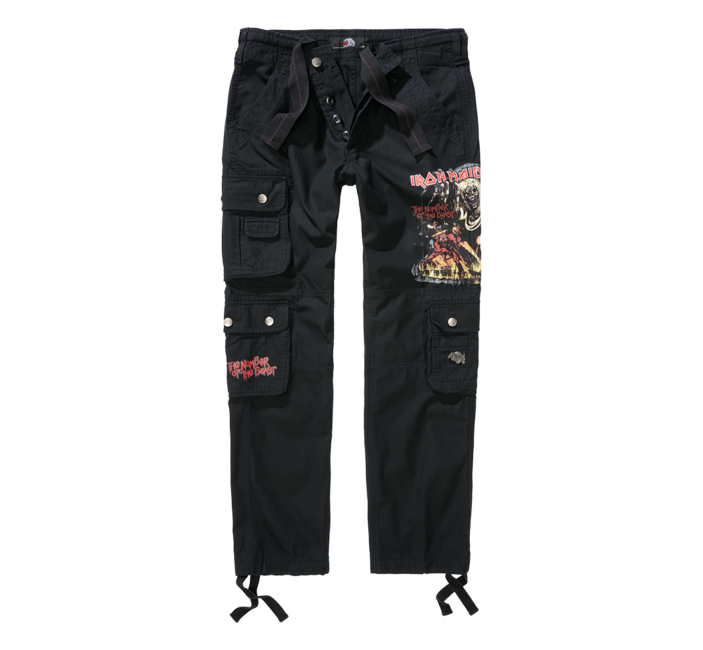 Brandit Iron Maiden Pure Slim παντελόνι, μαύρο