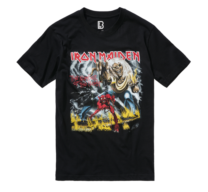 Brandit Iron Maiden Μπλουζάκι Number of the Beast II, μαύρο