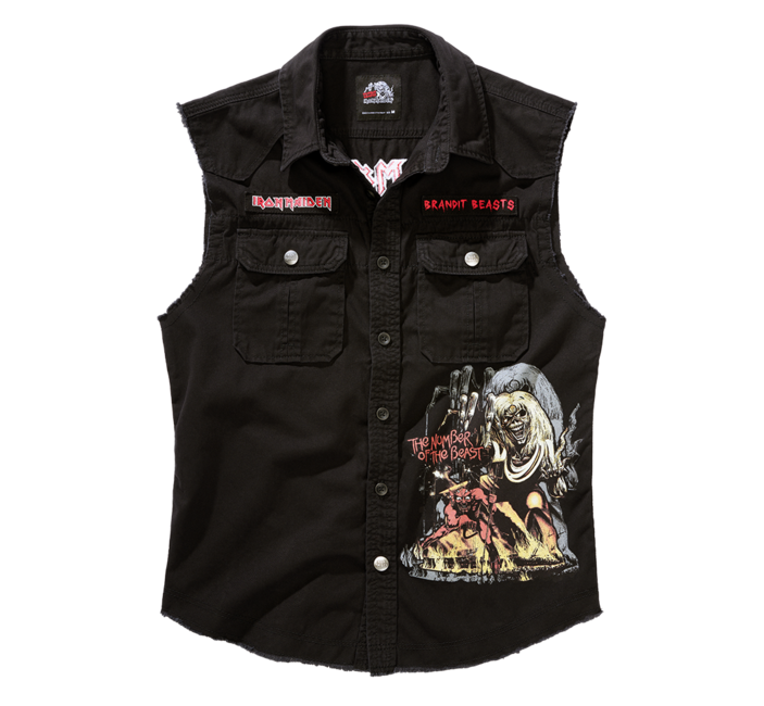 Brandit Iron Maiden NOTB Vintage αμάνικο μπλουζάκι, μαύρο