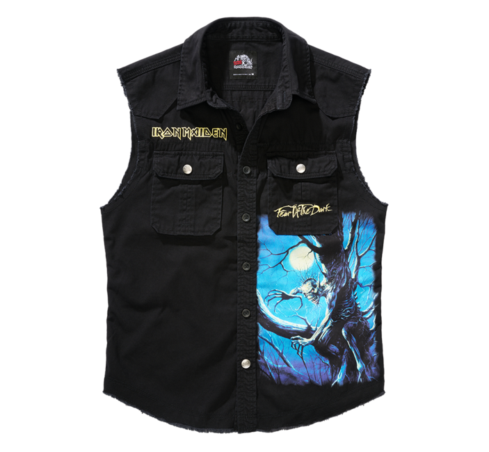 Brandit Iron Maiden FOTD vintage αμάνικο μπλουζάκι, μαύρο