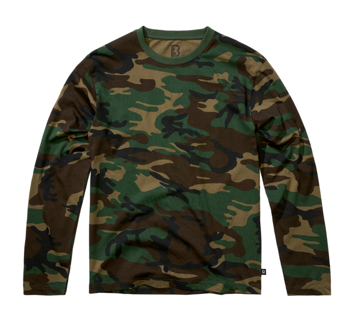 Brandit Premium μπλουζάκι με μακριά μανίκια, woodland