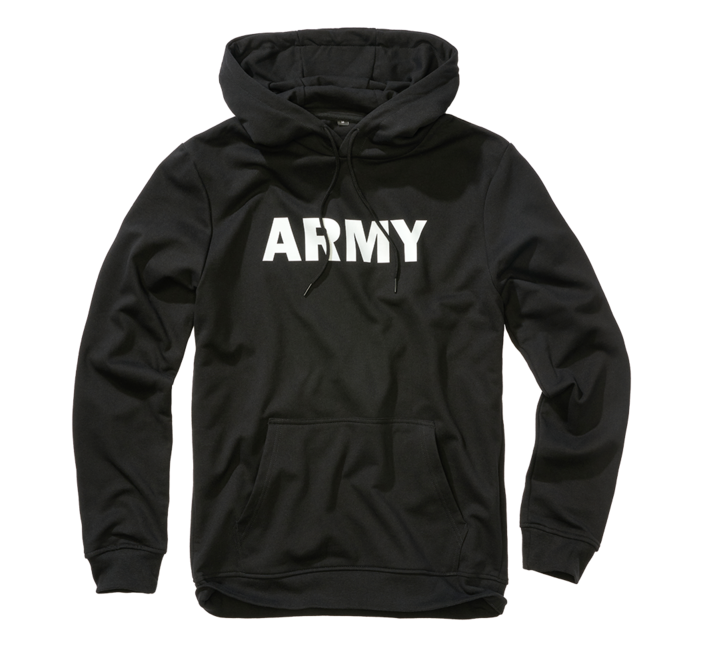 Brandit Army φούτερ με κουκούλα, μαύρο