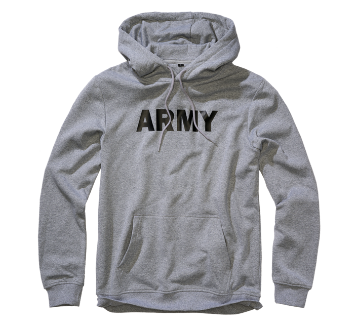 Brandit Army Φούτερ με Κουκούλα, Γκρι Melange