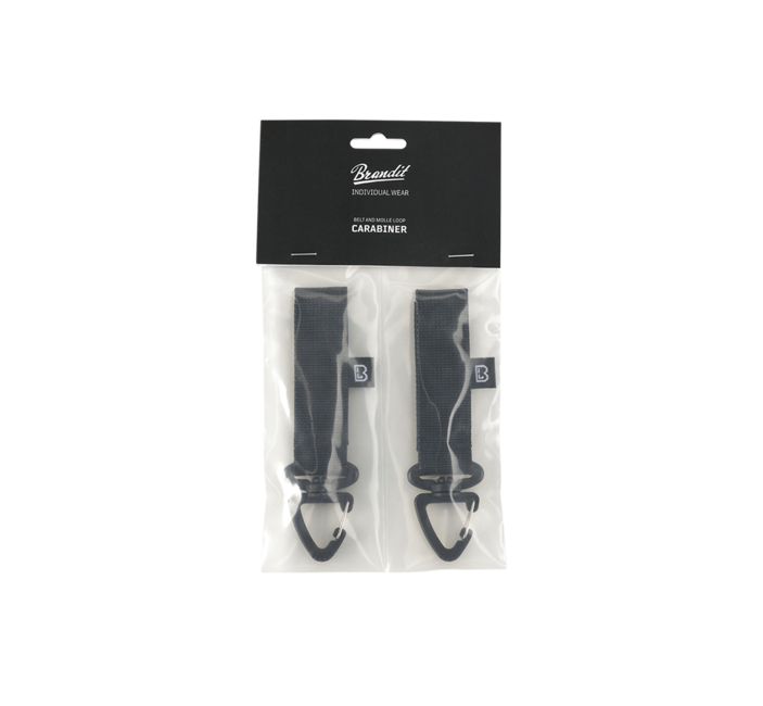 Brandit MOLLE Καραμπίνερ 2 pack, μαύρο