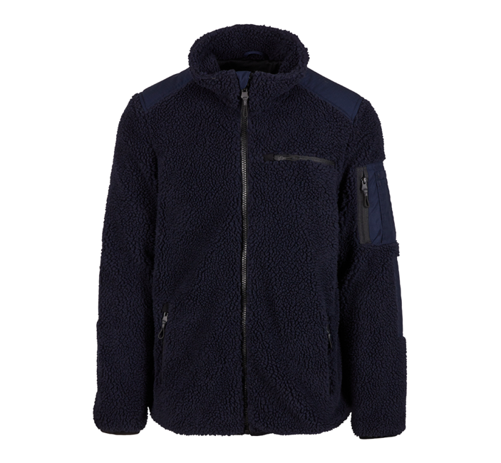 Brandit Ramble Μπουφάν Fleece Ανδρικό Teddyfleece, Ναυτικό Μπλε
