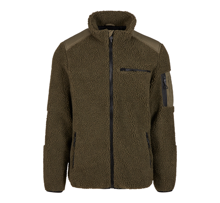 Brandit Ramble Μπουφάν Fleece ανδρικό Teddyfleece, λαδί