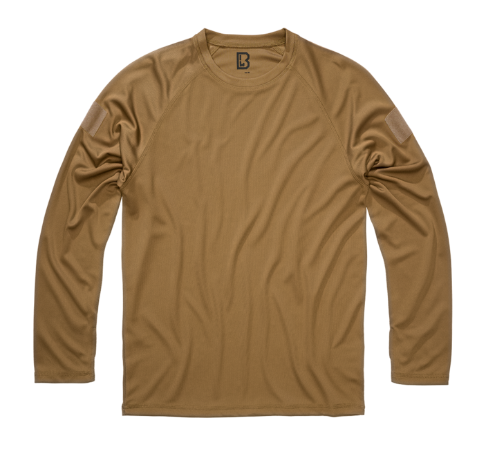 Brandit Quick Dry Μπλουζάκι Ανδρικό με Μακρύ Μανίκι, Camel