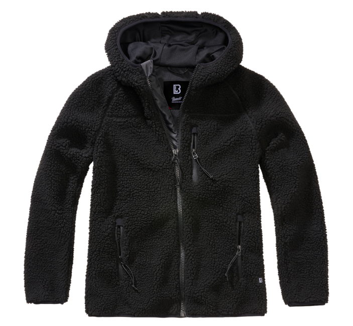 Brandit Teddy Μπουφάν Fleece, Μαύρο