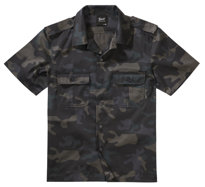 Brandit Φόρεμα US με Κοντά Μανίκια, darkcamo