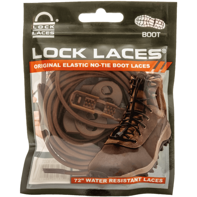 Lock Laces Κορδόνια Τρεκινγκ, Σκούρο Καφέ