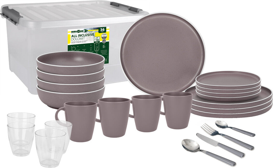 Brunner Dolomit σετ κατασκηνωτικού σερβιρίσματος All Inclusive, μωβ