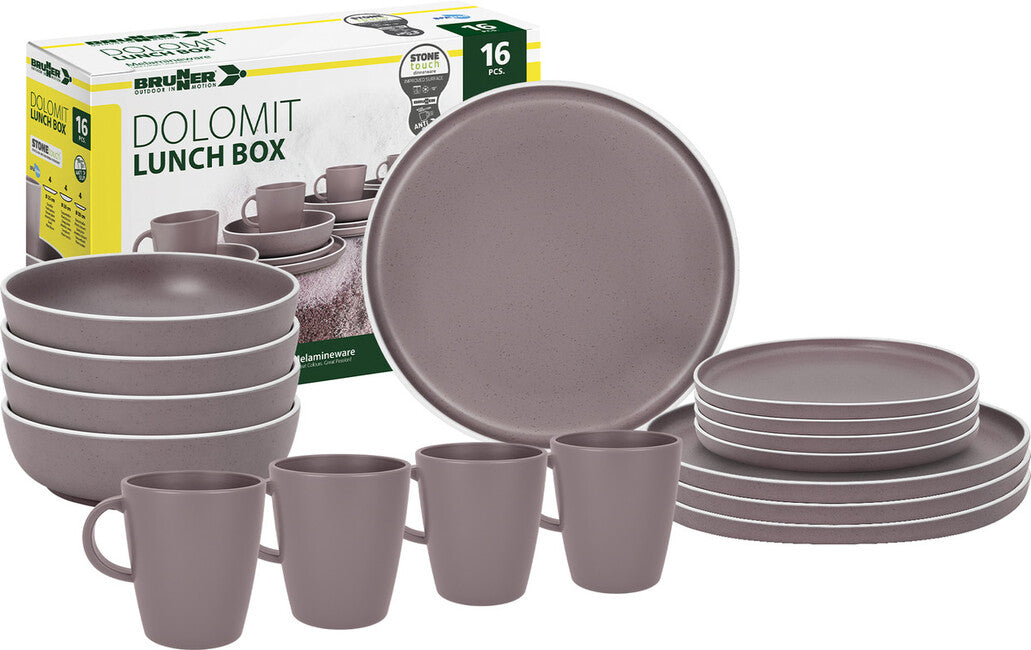 Brunner Lunch Box Dolomit σετ σκεύη κατασκήνωσης, μωβ