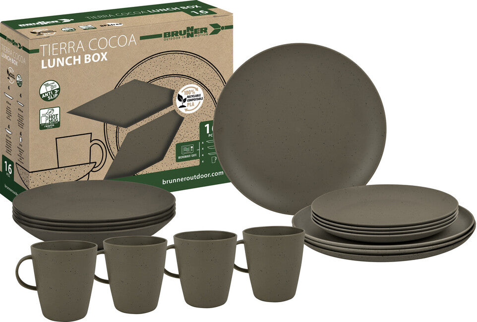 Brunner Lunch Box Pla Tierra Σετ Κρεβατοδεξαμενής Camping, Καφέ