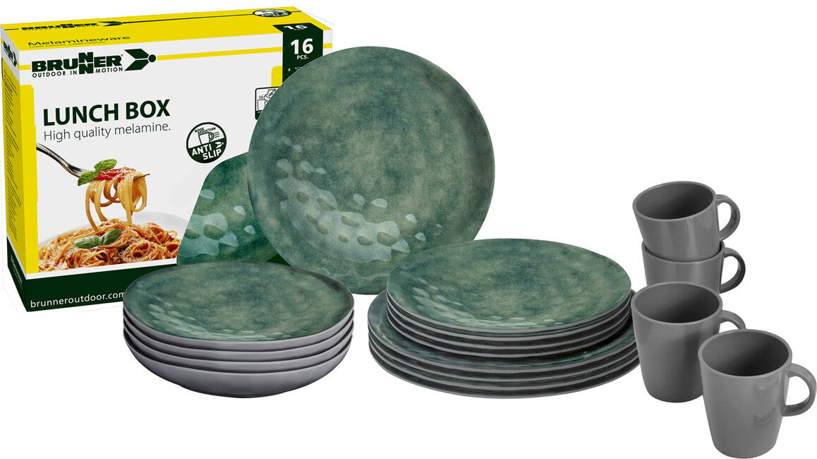 Brunner Lunch Box Venetian Σετ Σκευών Camping, πράσινο