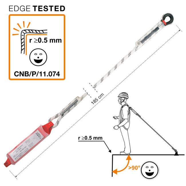 CAMP Shock Absorber Rope Single σχοινί ασφαλείας με απορροφητή πτώσης, 185 cm