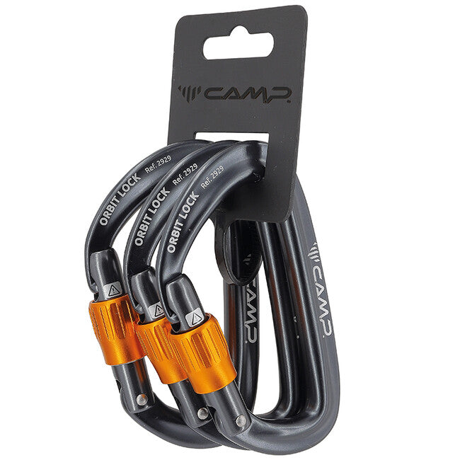 CAMP Orbit Lock 3 Pack καραμπίνες με περιστρεφόμενο κλείδωμα, gun metal