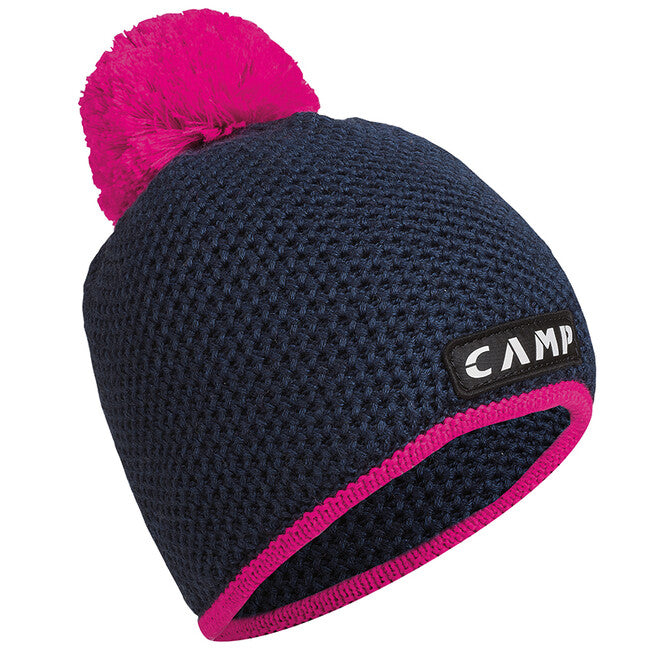 CAMP Bob Beanie Πλεκτό Σκουφί από Μερινό Μαλλί, Σκούρο Μπλε / Φουξία