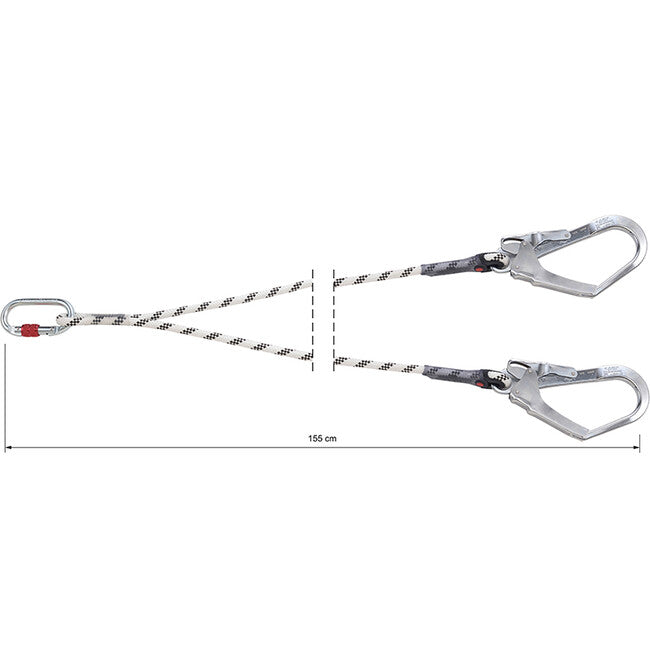 CAMP Rope Lanyard Double απορροφητής πτώσης 155 cm