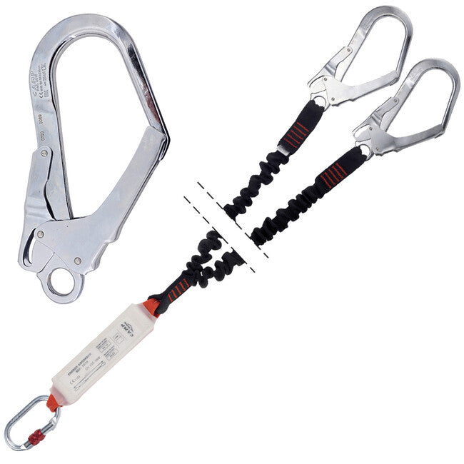 CAMP Shock Absorber Rewind Double Σετ Αποσβεστήρων Πτώσης και Ελαστικών Σχοινιών με Χαλύβδινα Άγκιστρα στην Παλάμη, 120 - 175 cm