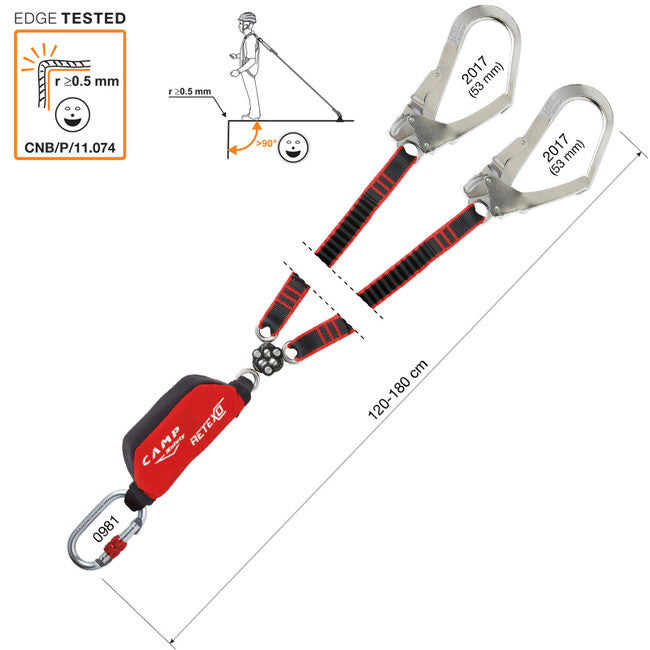 CAMP Retexo Gyro Rewind απορροφητής πτώσης σχοινιού 120 - 180 cm