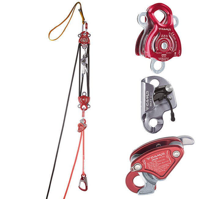 CAMP Rescue Kit Druid Evo σακίδιο διάσωσης με ενσωματωμένο σύστημα τροχαλιών 50 m