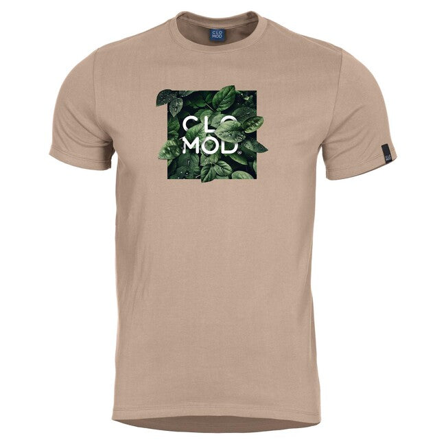 CloMod Leaves Μπλουζάκι Κοντό, Χακί