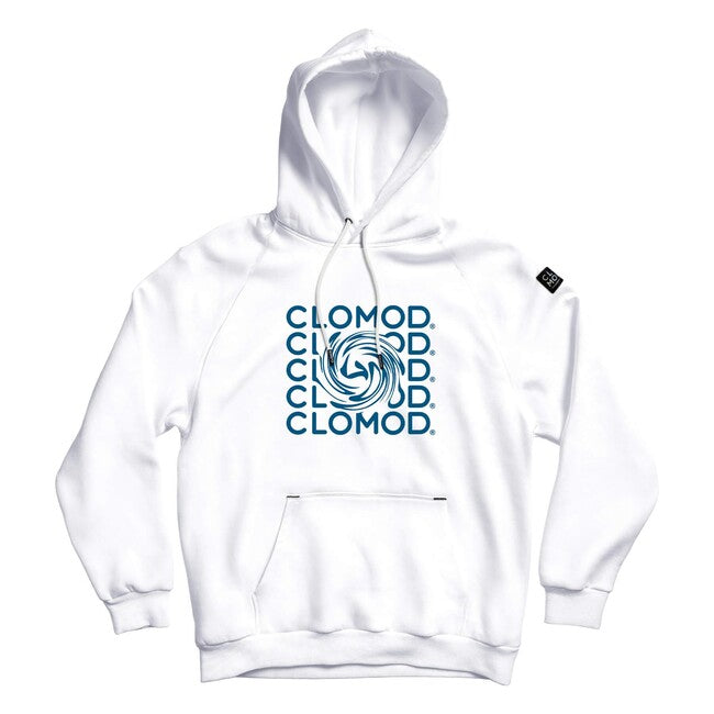 CloMod Twirl φούτερ με κουκούλα, λευκό