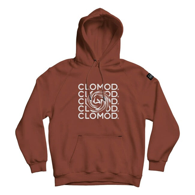 CloMod Twirl Φούτερ με Κουκούλα, Κόκκινο Μαρόν