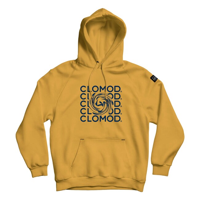 CloMod Twirl Φούτερ με Κουκούλα, Κίτρινο Καυτερό Μουστάρδα