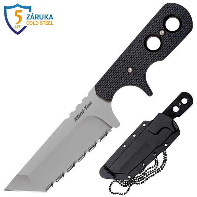 Cold Steel Mini Tac Tanto Μαχαίρι με Σταθερή Λάμα Serrated (AUS8A)