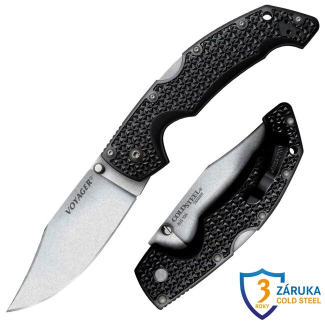 Cold Steel Large Voyager Clip Μαχαίρι με Κλιπ AUS10A Pt.