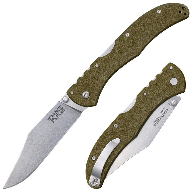 Cold Steel Range Boss Μαχαίρι με Κλιπ, Λαδί Λαβή
