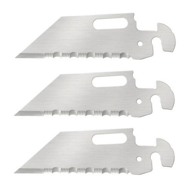 Cold Steel Untitled Folding Click n Cut Αναδιπλούμενο Μαχαίρι με Κλικ, Κεχασμένες Λάμες, 3-Πακέτο