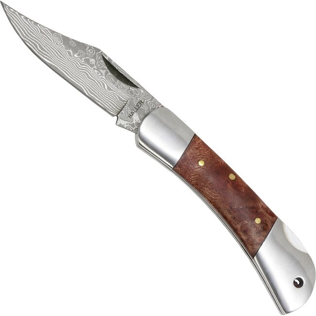 Haller Μαχαίρι Επιβίωσης Damast Damast-Tame Ξύλο Ρίζας 80621 71 Στρώσεων με Χάλυβα Damask
