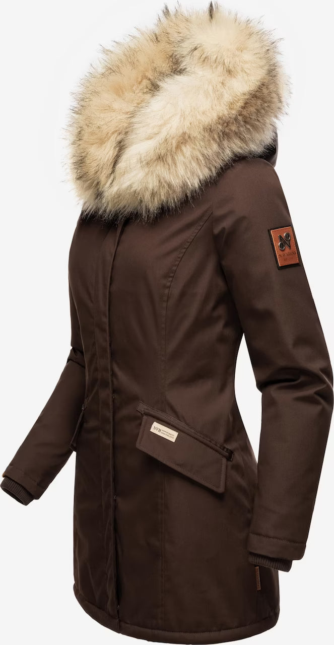 Navahoo Cristal Women's Winter Jacket with Hood and Fur