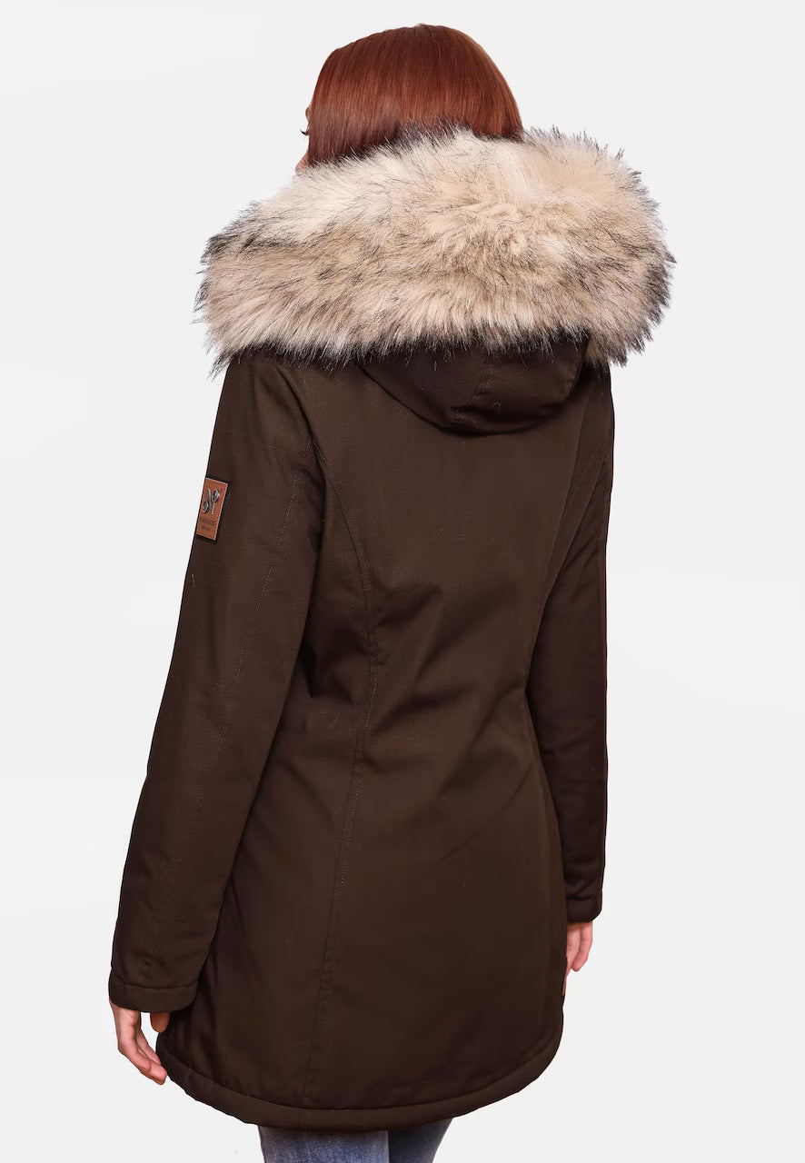 Navahoo Cristal Women's Winter Jacket with Hood and Fur