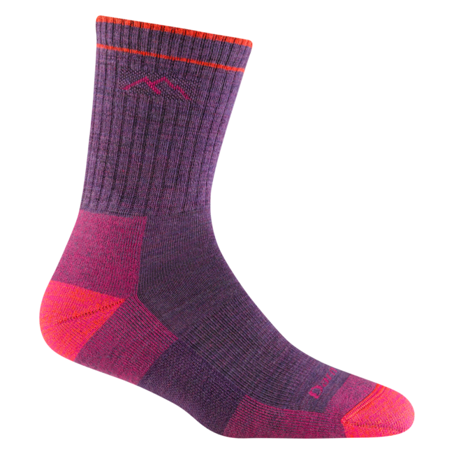 Darn Tough Hiker Micro Crew Κάλτσες μεσαίου βάρους με ενίσχυση, Plum Heather