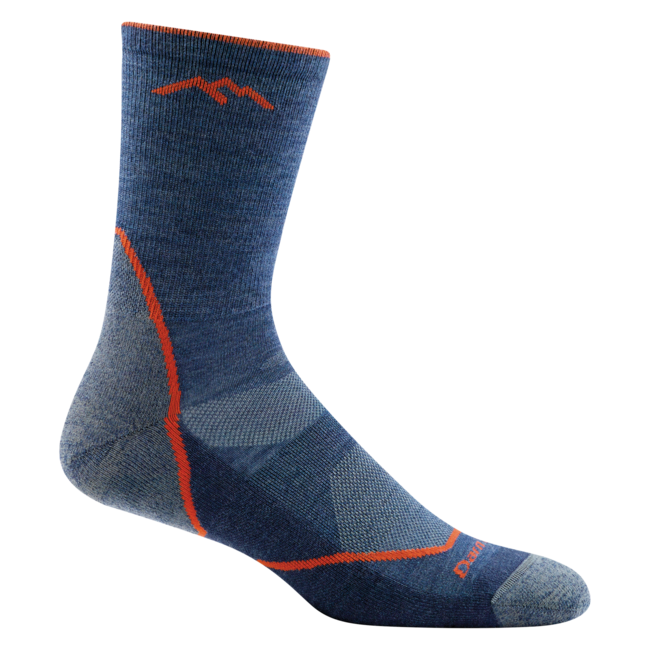 Darn Tough Light Hiker Micro Crew Κάλτσες Ελαφρές με Μαξιλάρι, Denim