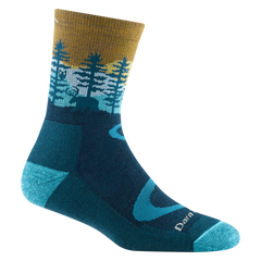 Darn Tough Northwoods Micro Crew Midweight Cushion Hiking Socks, Dark Teal