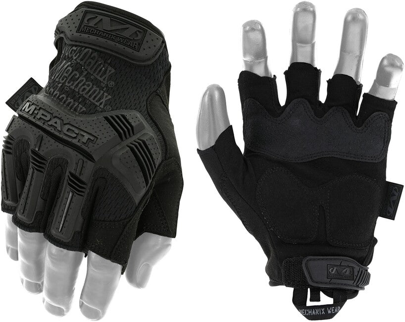 Mechanix M-Pact Γάντια Προστασίας Χωρίς Δάχτυλα, Μαύρο