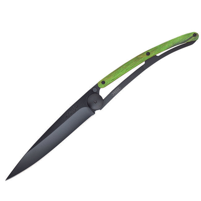 Deejo Αναδιπλούμενο Μαχαίρι, Black green beech